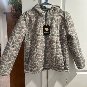 BURLEBO Youth Gray Camouflage Jacket